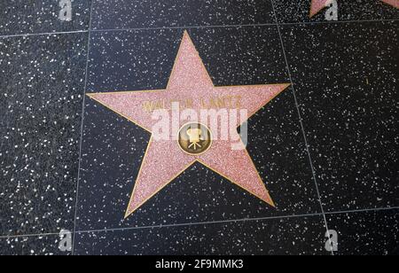 Hollywood, Kalifornien, USA 17. April 2021 EIN allgemeiner Blick auf die Atmosphäre von Walter Lantz Star auf dem Hollywood Walk of Fame am 17. April 2021 in Hollywood, Kalifornien, USA. Foto von Barry King/Alamy Stockfoto Stockfoto