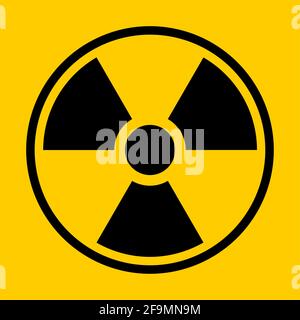 Nukleare Gefahr Ionisierende Strahlung Trefoil-Gefahrensymbol. Vektorbild. Stock Vektor
