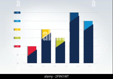 Diagramm, Diagramm, Schema. Einfach farblich bearbeitbar. Infografiken-Element. Vektor. Stock Vektor