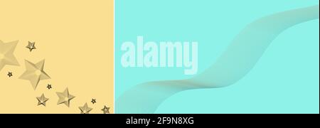 Abstrakte Sterne Formen auf beigefarbenem quadratischem Hintergrund Stock Vektor