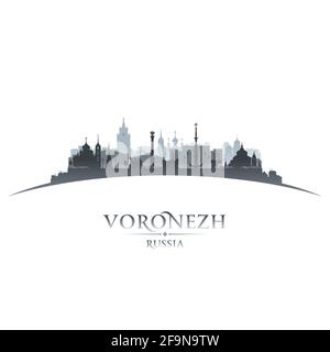 Woronesch Russland Stadt Skyline Silhouette. Vektorgrafik Stock Vektor