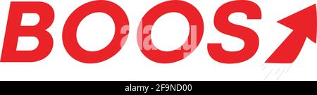 Ein Logo-Design für das Wort Boost in einem generischen Typografischer Stil Stock Vektor
