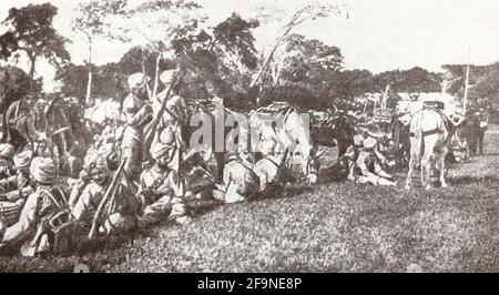 Sikh-Soldaten in Frankreich im Jahr 1914. Stockfoto