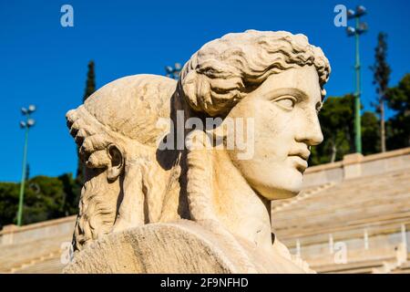 Herm scultpure aus dem panathenaic-Stadion in Athen (Gastgeber des ersten Moderne Olympische Spiele 1896) Stockfoto