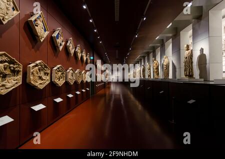 Florenz, Italien. Innenraum des Museo dell'Opera di Santa Maria del Fiore (Museum der Oper von Florenz) Stockfoto