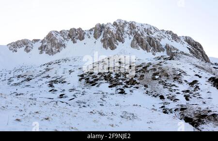 Landschaft der herrlichen Gipfel des Mount Terminillo Stockfoto