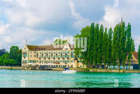 Steigenberger Hotel in konstanz über dem Ufer des bodensees, Deutschland Stockfoto