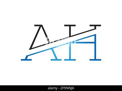 Eine Vektorvorlage für das H-Logo-Design mit Anfangsbuchstaben. Stock Vektor