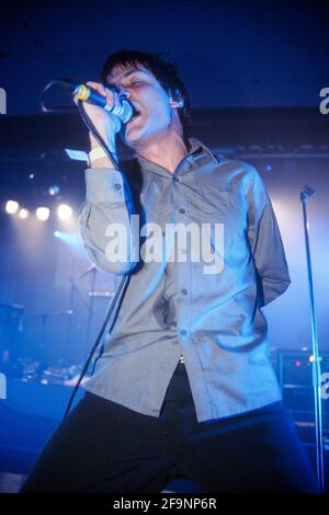 Die Hölle ist für Helden, die im Kerrang spielen! Wochenende 12. April 2003, Pontins Holiday Camp, Camber Sands, Rye, West Sussex, England, Vereinigtes Königreich. Stockfoto