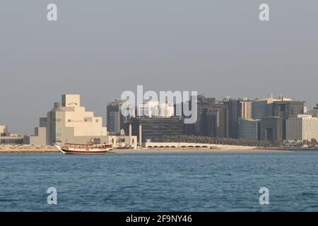 Ein Blick auf das Museum für Islamische Kunst, ist es eine der am meisten besuchten Touristenattraktion Doha, Katar Stockfoto