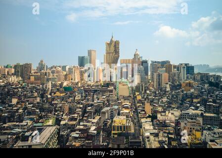 Stadtbild von Macao, auch bekannt als Macau, einer Sonderverwaltungsregion chinas Stockfoto