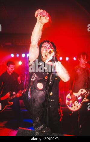 Amen im Kerrang! Weekender 11. April 2003, Pontins Holiday Camp, Camber Sands, Rye, West Sussex, England, Vereinigtes Königreich. Stockfoto