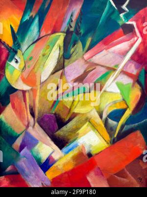 Bergziegen, Franz Marc, 1913, Stockfoto