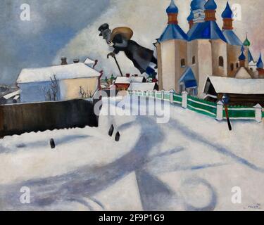 Über Vitebsk, Marc Chagall, 1922, Stockfoto