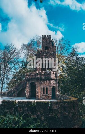 Schloss sintra in lissabon mit dem Namen quinta da regaleira Stockfoto