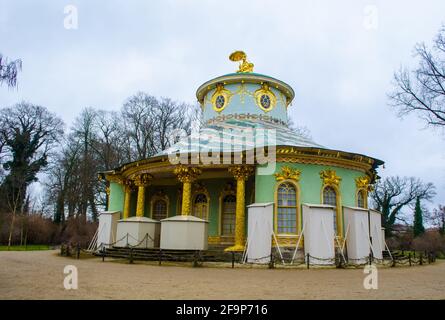 chinesischer Pavillon im park sanssouci in potsdam. Stockfoto