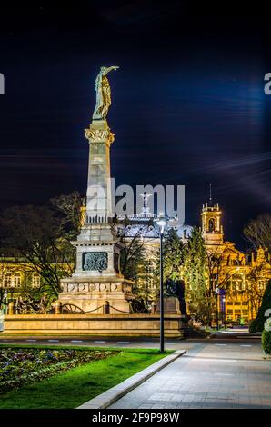 Ruse, Bulgarien - das Freiheitsdenkmal wurde um 1909 vom italienischen Bildhauer Arnoldo Zocchi erbaut Stockfoto