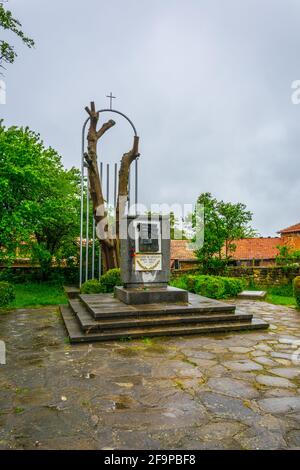 Das Denkmal des Nationalhelden Vasil Levski befindet sich in der Nähe Das Haus, in dem er von türken in der Nähe von bulgarisch gefangen genommen wurde Stadt Lovech Stockfoto