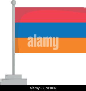 Nationalflagge Armeniens Vektor-Illustration Stock Vektor