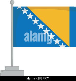 Nationalflagge von Bosnien und Herzegowina Vektor Illustration Stock Vektor