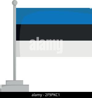 Nationalflagge Estlands Vektor-Illustration Stock Vektor