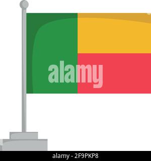 Nationalflagge von Benin Vektor-Illustration Stock Vektor