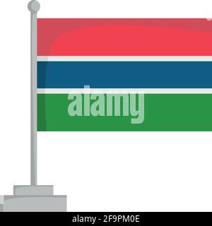 Nationalflagge von Gambia Vektor Illustration Stock Vektor