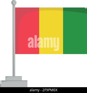 Nationalflagge von Guinea Vektor-Illustration Stock Vektor