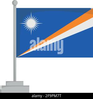 Nationalflagge der Marshallinseln Vektor-Illustration Stock Vektor