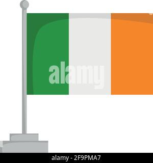 Nationalflagge von Irland Vektor-Illustration Stock Vektor