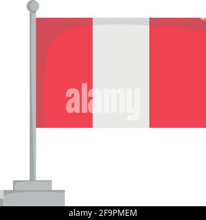Nationalflagge von Peru Vektor Illustration Stock Vektor