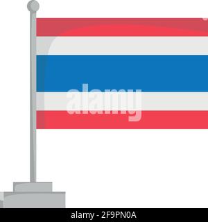 Nationalflagge von Thailand Vektor-Illustration Stock Vektor