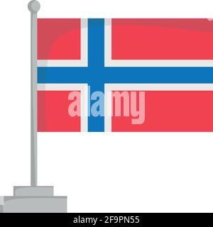 Nationalflagge von Norwegen Vektor-Illustration Stock Vektor