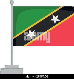 Nationalflagge von St. Kitts und Nevis Vektorgrafik Stock Vektor