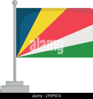 Nationalflagge der Seychellen Vektor-Illustration Stock Vektor