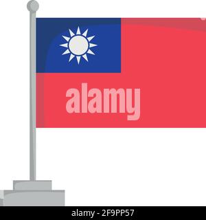 Nationalflagge von Taiwan Vektor-Illustration Stock Vektor