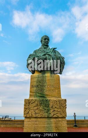 Denkmal von Bartolomeo Borghesi in San Marino Stockfoto