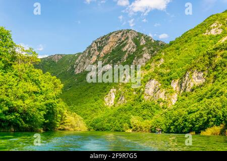 Matka-Schlucht in mazedonien bei skopje Stockfoto