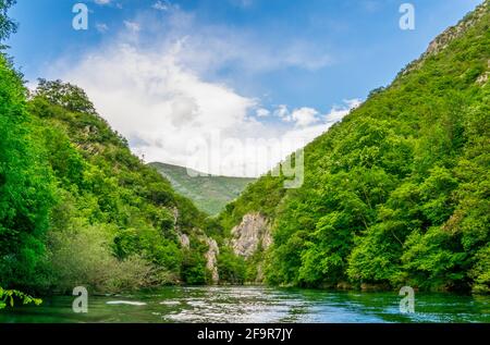 Matka-Schlucht in mazedonien bei skopje Stockfoto