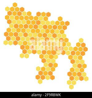 Wabensymbol auf weißem Hintergrund. Flaches Design. Stock Vektor