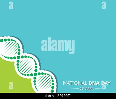 Vektordarstellung des Nationalen DNA-Tages, der am 25. April beobachtet wurde Stock Vektor