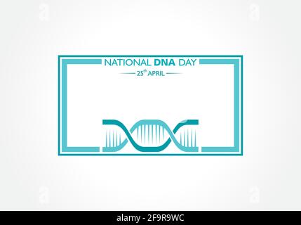 Vektordarstellung des Nationalen DNA-Tages, der am 25. April beobachtet wurde Stock Vektor