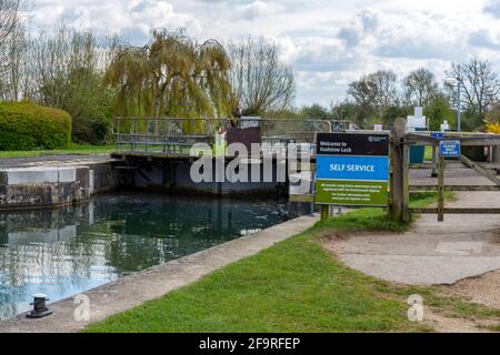 Godstow Lock, Oxford, Oxfordshire Stockfoto