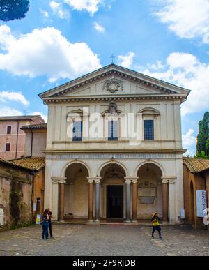 die kirche von san sebastiano in der Nähe der Via appia in rom beherbergt antike Katakomben, die als christlicher Friedhof in der Zeit, wenn diese Lügen gedient Stockfoto