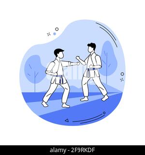 Karate Camp abstrakte Konzept Vektor Illustration. Stock Vektor