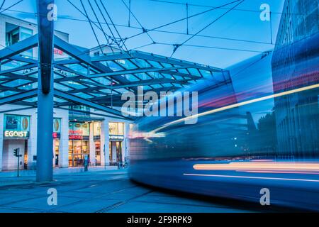 17. Mai 2019 Dresden, Deutschland - Öffentlicher Nahverkehr von Dresden. Stockfoto