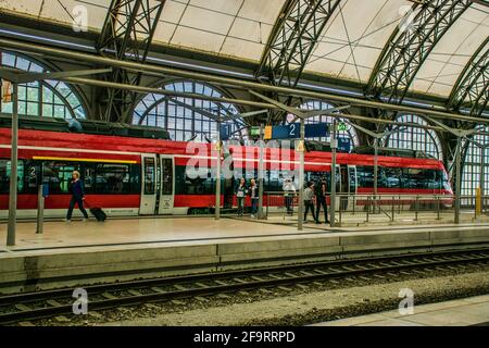 17 Mai 2019 Dresden, Deutschland - Dresden Hauptbahnhof - der Hauptbahnhof Stockfoto