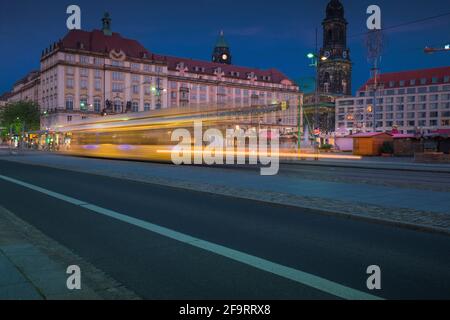 17. Mai 2019 Dresden, Deutschland - Öffentlicher Nahverkehr von Dresden. Stockfoto