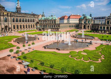 17. Mai 2019 Dresden, Deutschland - der Hof des Zwinger, berühmtes Schloss und Museum in Dresden, Deutschland Stockfoto
