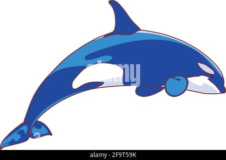 Orca (Killerwal) Wale springen Stock Vektor